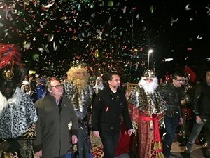 Tras la cabalgata los Reyes Magos se dirigieron a l'Auditori de la Mediterrània