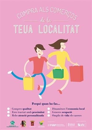 Cartel de FVMP para fomentar el comercio local