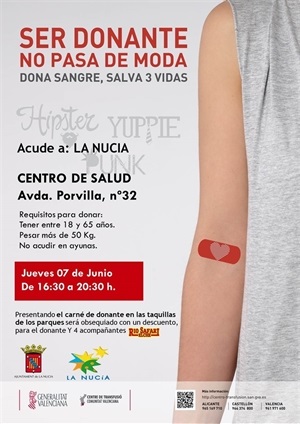 Cartel Donación de Sangre de junio