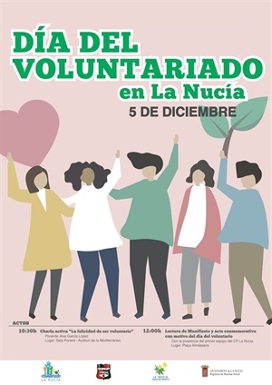Cartel de la conmemoración del Día Internacional del voluntario en La Nucía