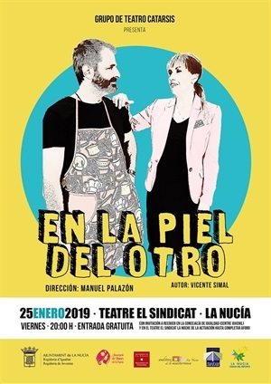 Cartel de la función teatral "En la Piel del otro"