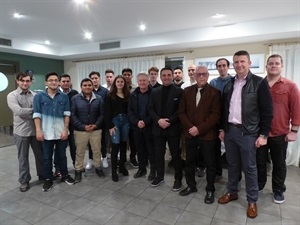 Voluntarios de Protección Civil de La Nucía junto a Francisco Ballester, pte. Agrupación local, Javier Burrueco, Jefe Policía Local La Nucía, Serafín López, concejal Seguridad Ciudadana y Bernabé Cano, alcalde de La Nucía