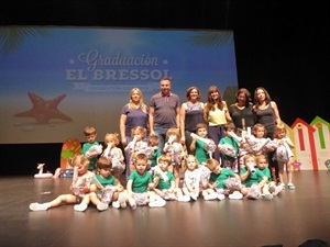 Los alumnos y alumnas de "Els Elefants" tras su graduación