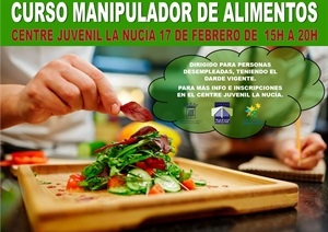 Cartel del Curso de Manipulador de Alimentos
