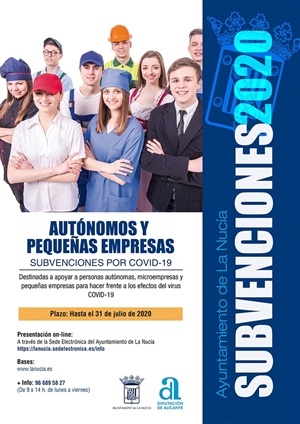 Cartel Subvención Autónomos y PYMES