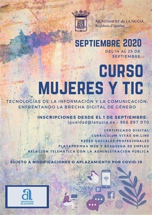 A partir de este martes 1 de septiembre están abiertas las inscripciones para este curso gratuito Mujeres y TIC