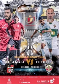 CF La Nucía cartel partido copa vs Elche CF 2021
