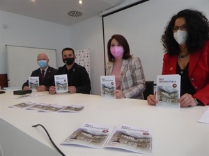 Catalina Illescu, vicerrectora UA, Amparo Navarro, rectora UA, Bernabé Cano, alcalde de La Nucía y Vicent Martines, director Seu