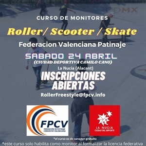 Cartel del curso de monitor de Skate