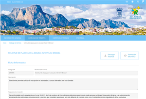 La solicitud se puede tramitar a través de la sede electrónica del Ayuntamiento de La Nucía