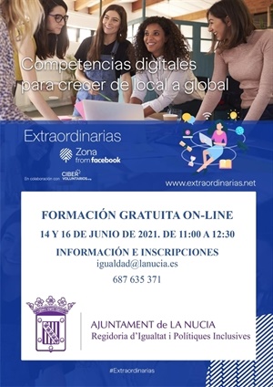 Cartel del Talle "Extraordinarias" para Mujeres Emprendedoras