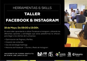 Cartel del Taller Facebook e Instagram del Lab_Nucia