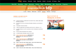 Programación de Teledeporte TVE para el viernes 14 de mayo