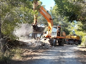 La retira de escombros ha comenzado esta mañana