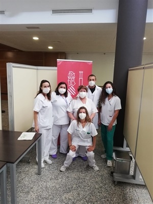 Parte del equipo sanitario que vacunará en La Nucía la próxima semana