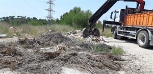 Los vertidos de poda y escombros han sido retirados junto al Camí de la Monja