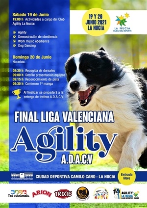 Carte de la Competición de la Liga Valenciana de Agility, de este fin de semana en La Nucía