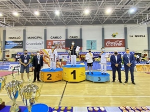 Podium de categoría cadete del Campeonato de España de Taekwondo