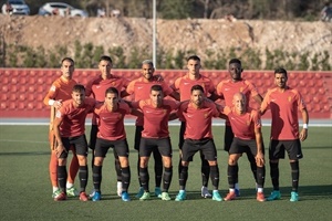 Foto cedida RCD Mallorca. Alineación de RCD Mallorca ayer en La Nucía