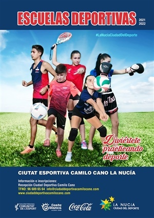 Cartel de las Escuelas Deportivas de La Nucía 2021-2022