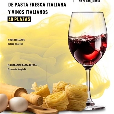 Jornada de maridaje de pasta fresca y vinos el próximo lunes en Lab_Nucia